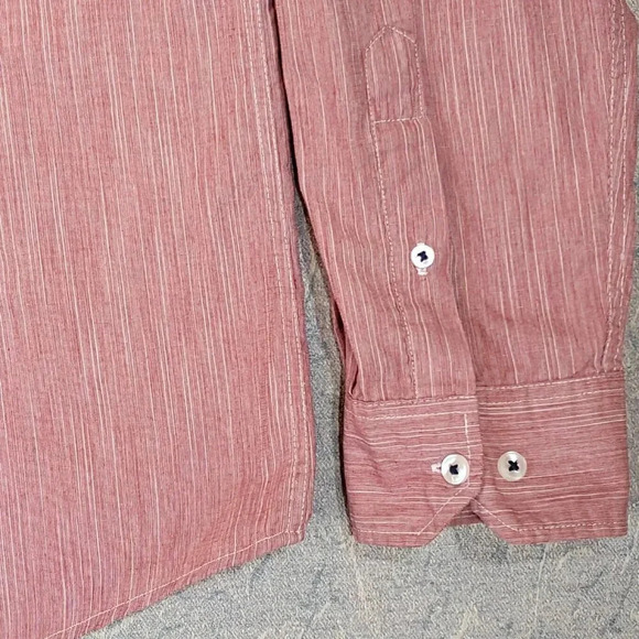 Michael Brandon Men's Red Long Sleeve Button  Up Dress Shirt SLIM FIT XXL - Picture 5 of 12